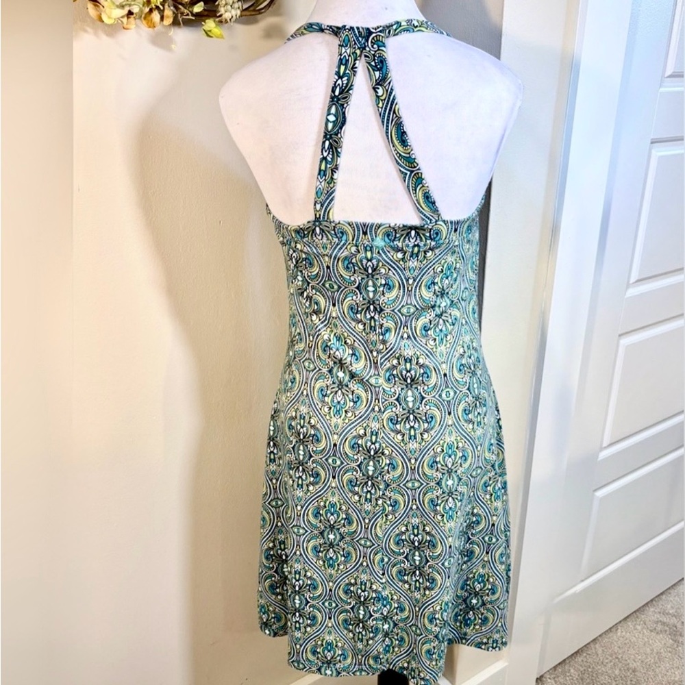Prana Quinn Medallion Print Strappy Shelf Bra A-Line Sundress Size S💚 - Picture 5 of 11